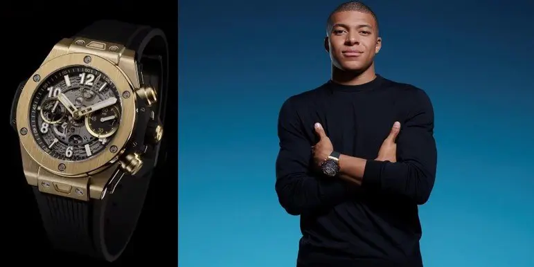 Novo jogador mais bem pago do mundo, Mbappé ostenta relógio de ouro avaliado em R$ 270 mil 