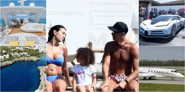 Iate de luxo, Bugatti e jatinho de R$ 125 milhões: as férias de CR7