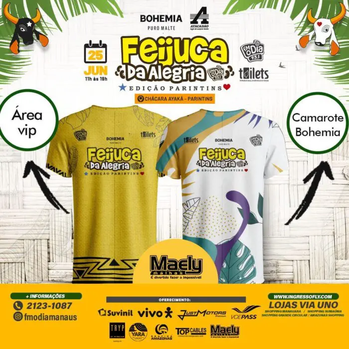 Camisas da Feijuca da Alegria serão entregues a partir do dia 23 de junho