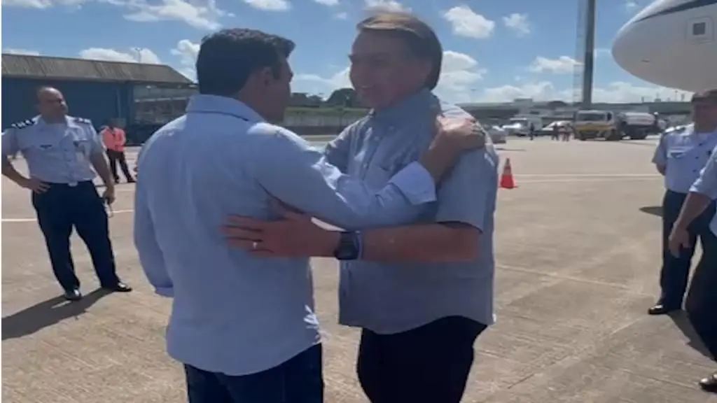 Vídeo: governador Wilson Lima recepciona presidente Jair Bolsonaro em Manaus