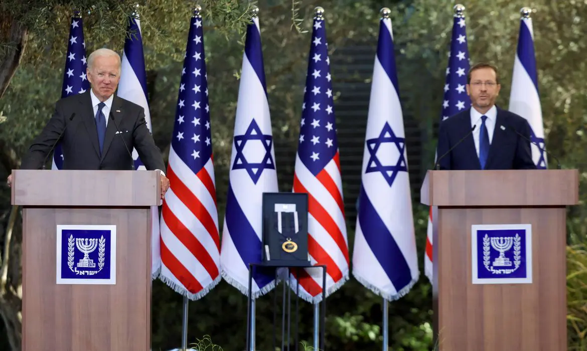 Em Israel. Biden repete apoio dos EUA à solução de dois Estados