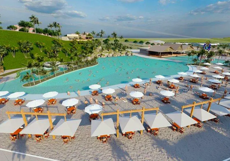 A maior praia artificial do país será no coração do Brasil. Novo parque aquático!
