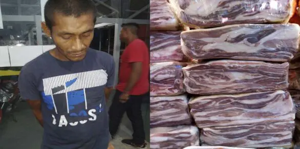 Homem furta carne usada para merenda escolar e acaba detido em Maués