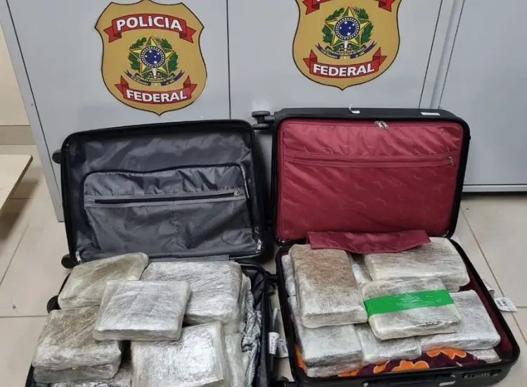 Cerca de 28 kg de maconha são apreendidos em bagagens no aeroporto 