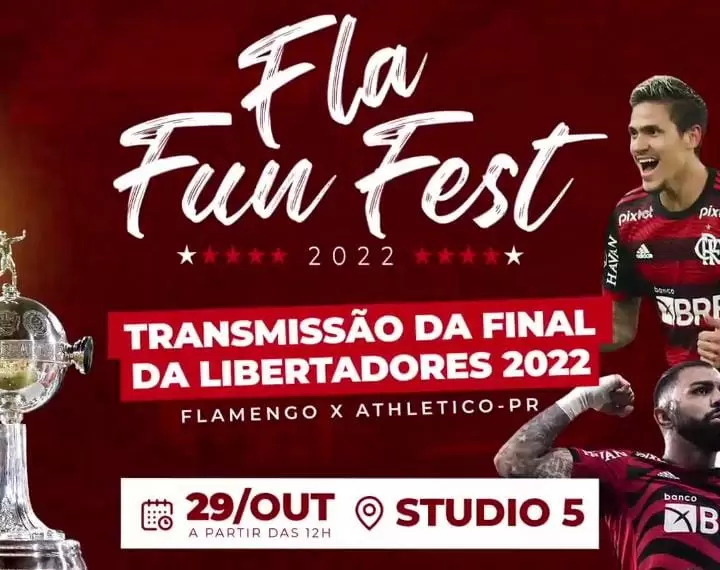 FLA FUN FEST: Raça Rubro Negra se reunirá no Studio 5 para assistir final da Libertadores