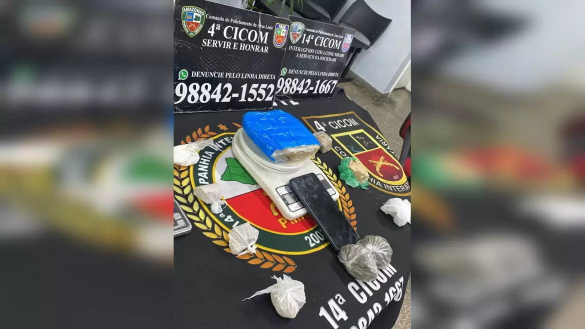 Homem é preso em flagrante por tráfico de drogas no Jorge Teixeira