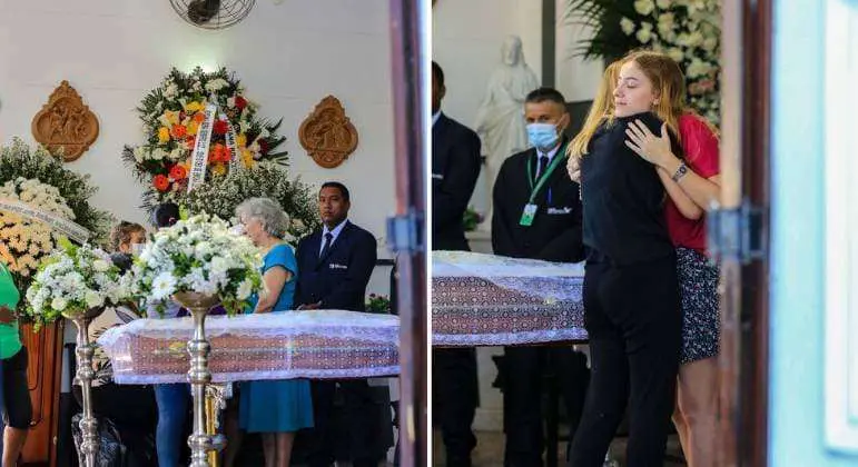 Mãe e filha de Susana Naspolini se despedem da jornalista em velório