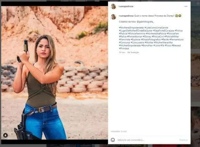 Policial influencer é punida por posta vídeos fardada e armada nas redes sociais