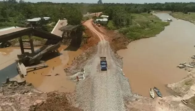 Trecho improvisado da BR-319 volta a ser liberado no AM