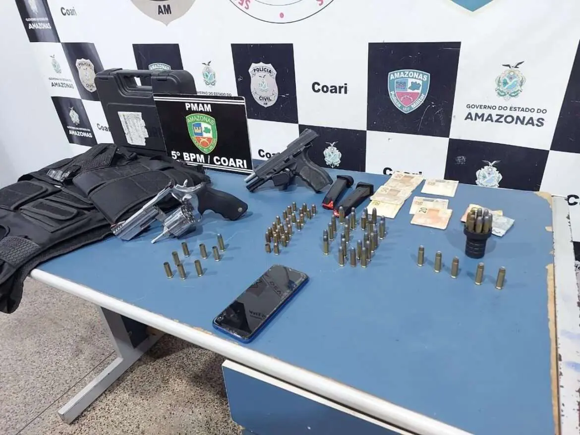 Em Coari, homem é preso em flagrante por homicídio e lesão corporal