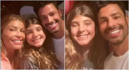 Cauã Reymond aparece ao lado de Grazi Massafera em aniversário da filha : 'Ela não para de crescer'