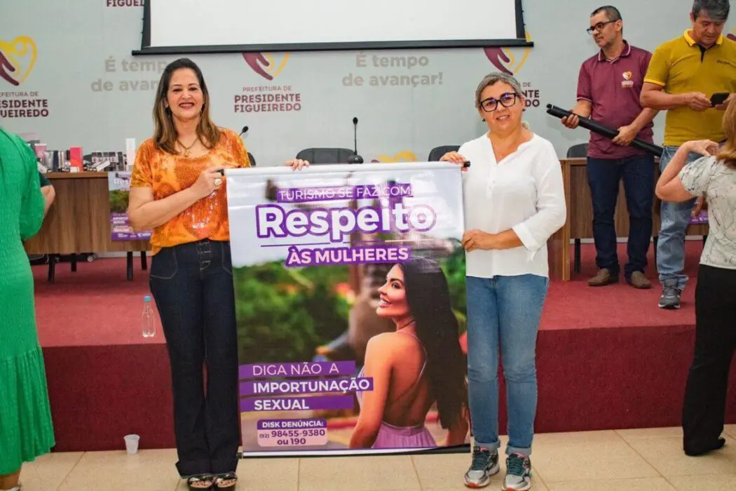 Presidente Figueiredo lança campanha contra importunação sexual de mulheres no Turismo