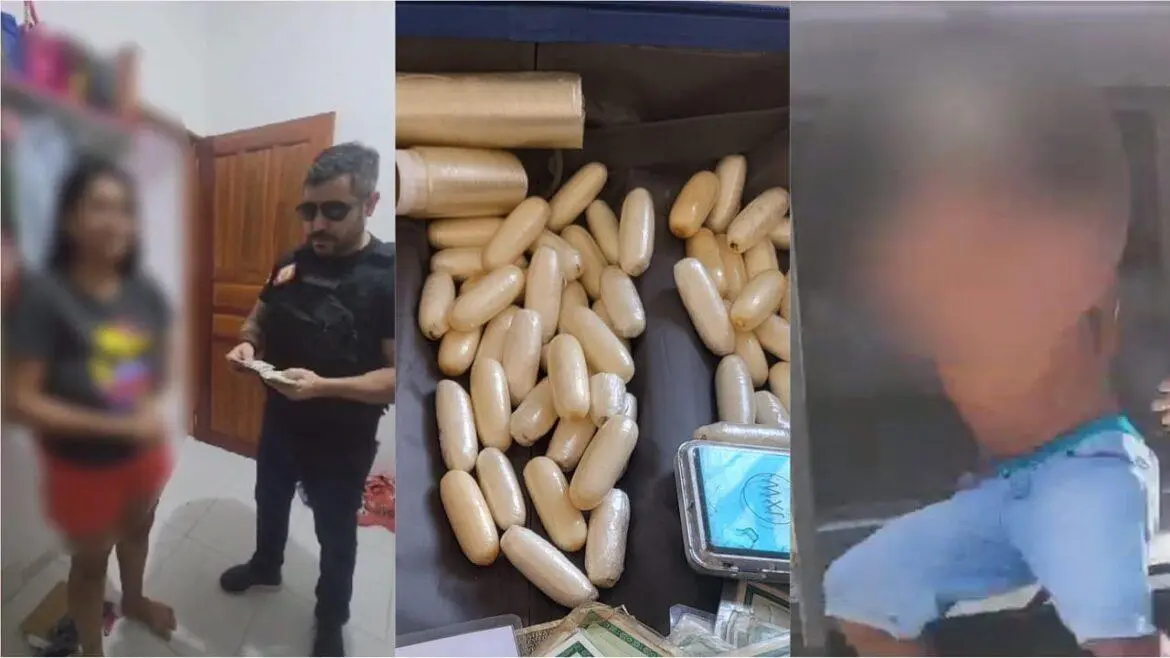 Polícia prende três pessoas por tentar levar drogas no estômago para a França