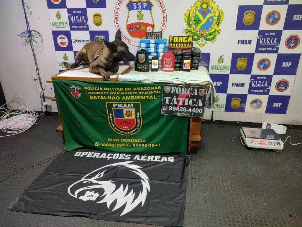 Polícia aprende cerca de 40 qiolos de pasta base de cocaína embarcação