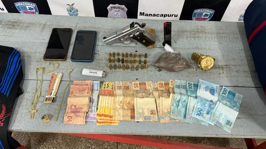 Após denúncias, homem é preso em Manacapuru com entorpecentes, arma de fogo e munições