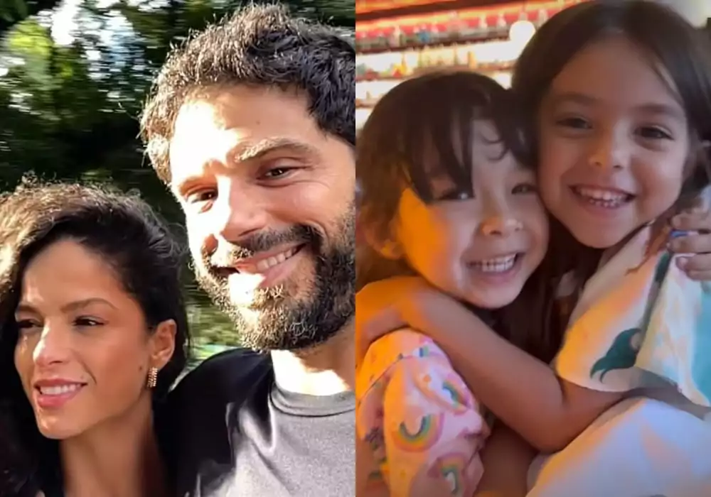 Duda Nagle surge com a filha, Zoe, e a nova namorada