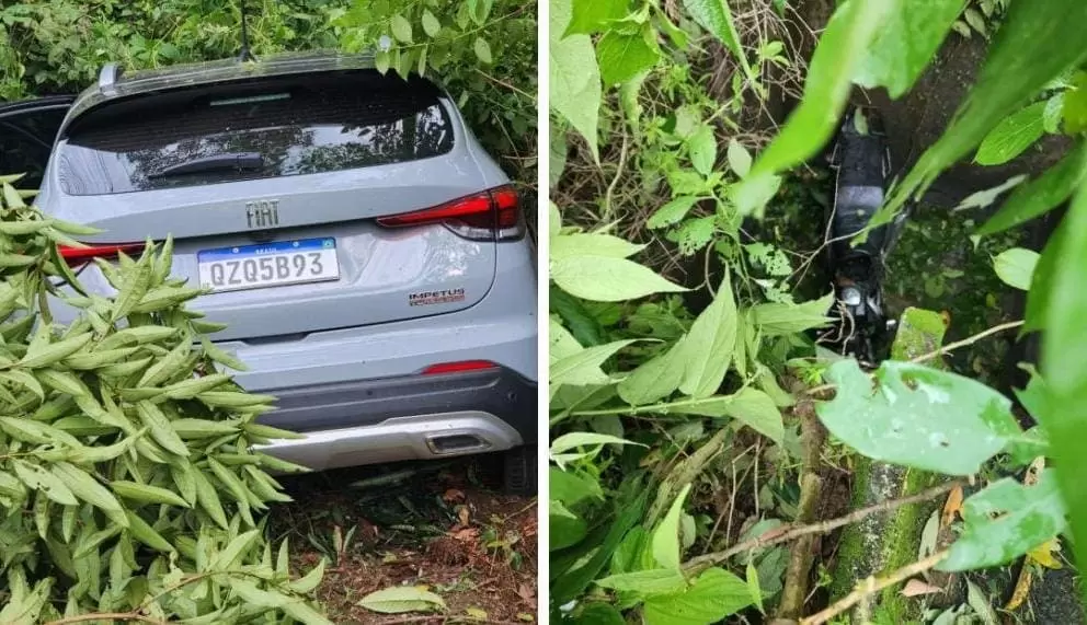 Carro em alta velocidade atinge moto, mulher morre e homem fica ferido