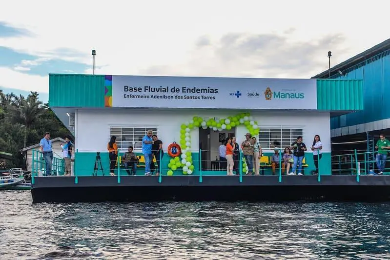 Flutuante: Prefeitura inaugura Base Fluvial para dar suporte ao controle de endemias nas comunidades ribeirinhas