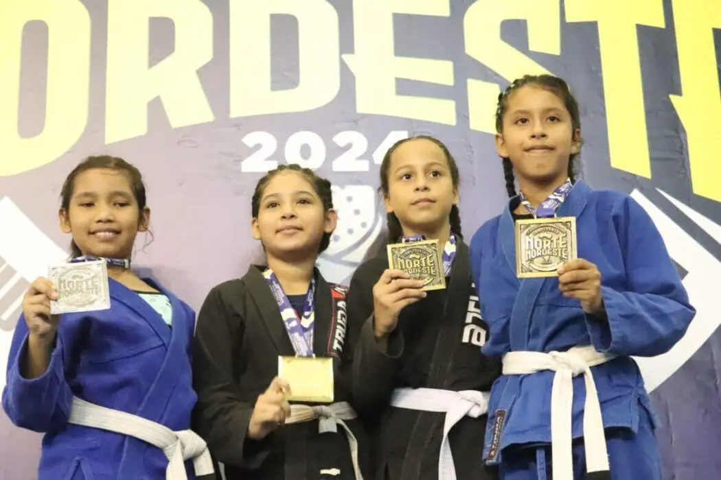 Menina do Nova Floresta brilha no 1º dia de combates do Norte Nordeste de Jiu-Jítsu Esportivo 2024