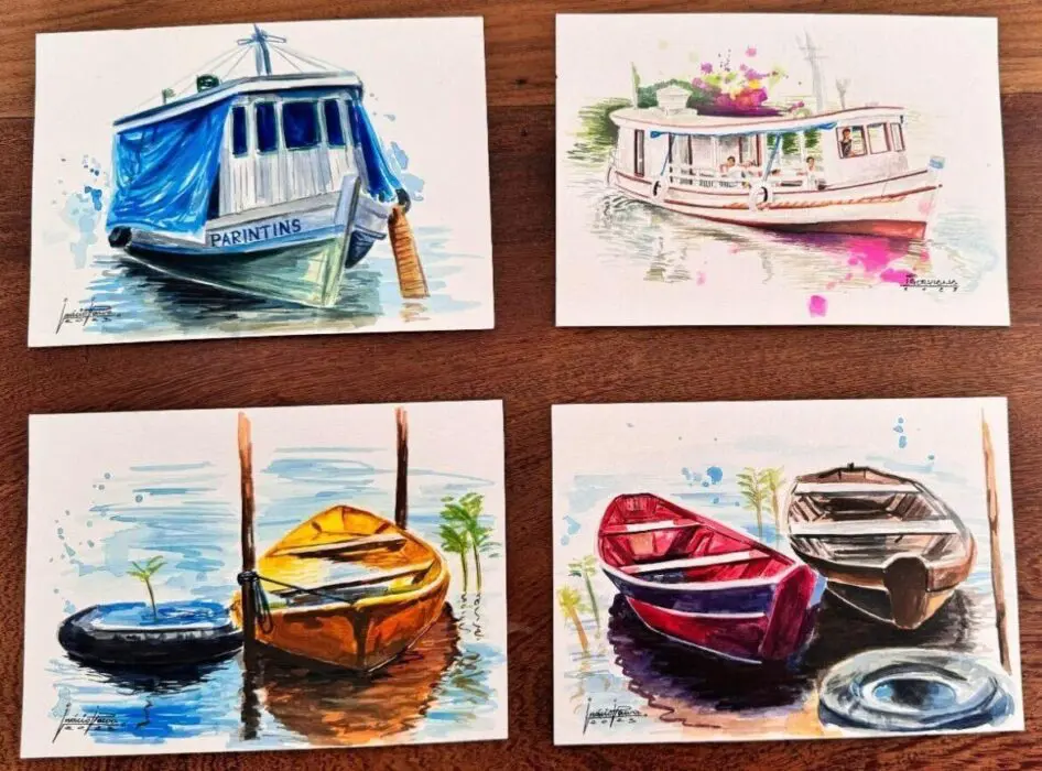 Quadros de artistas parintinenses vão para escritório do presidente do BID, nos Estados Unidos