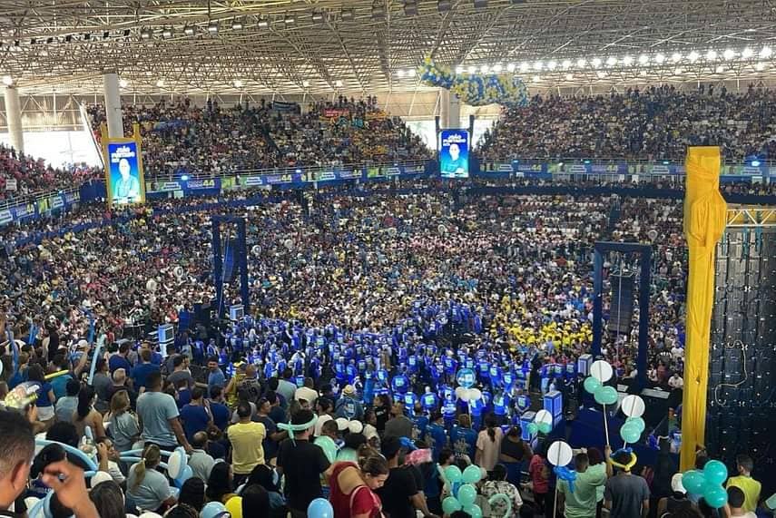 Eleições 2024: Convenção de Roberto Cidade e Coronel Menezes lota Arena Amadeu Teixeira