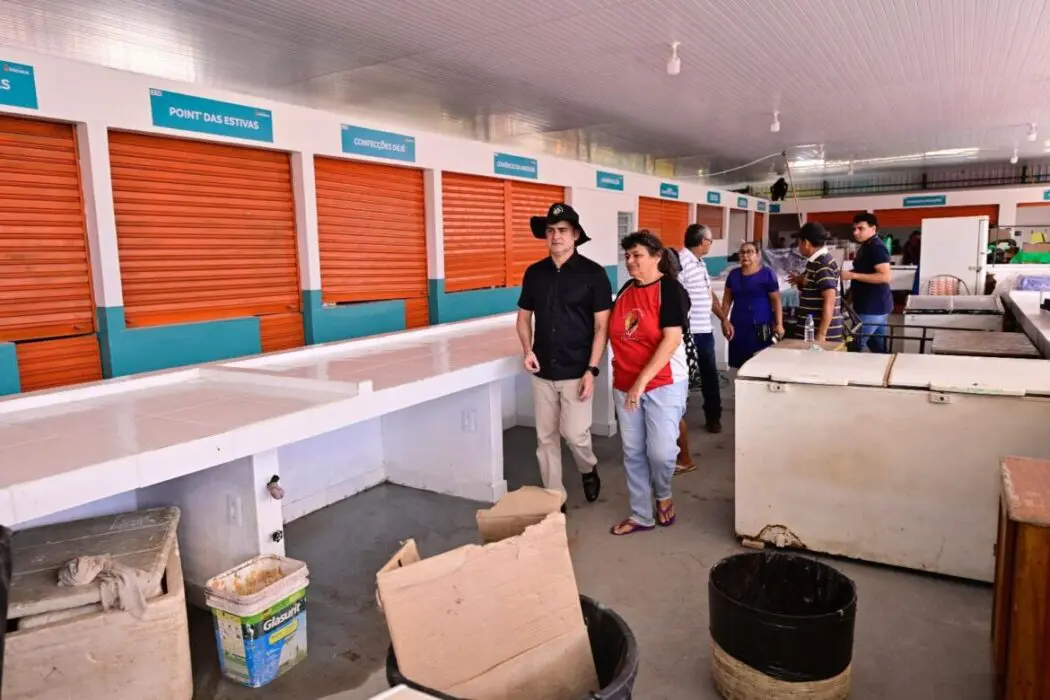 Prefeito David Almeida vistoria etapa final da revitalização da feira do São Jorge e anuncia entrega nesta quinta-feira, (24)