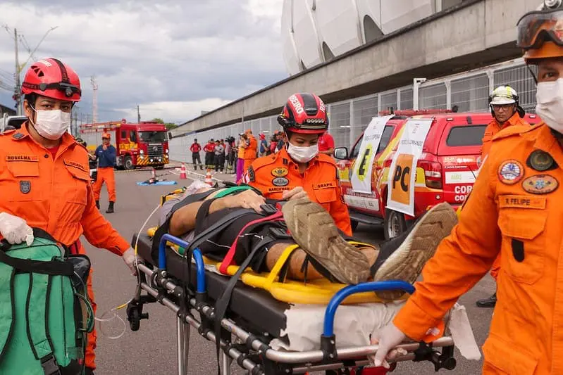 Corpo de Bombeiros realiza simulado de salvamento veicular com múltiplas vítimas
