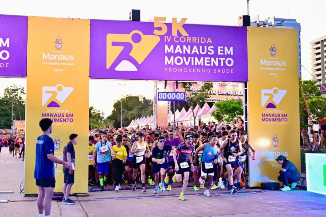 Prefeito David Almeida reafirma compromisso com a saúde e mobiliza mais de 7 mil pessoas na 4ª edição da corrida ‘Manaus em Movimento’