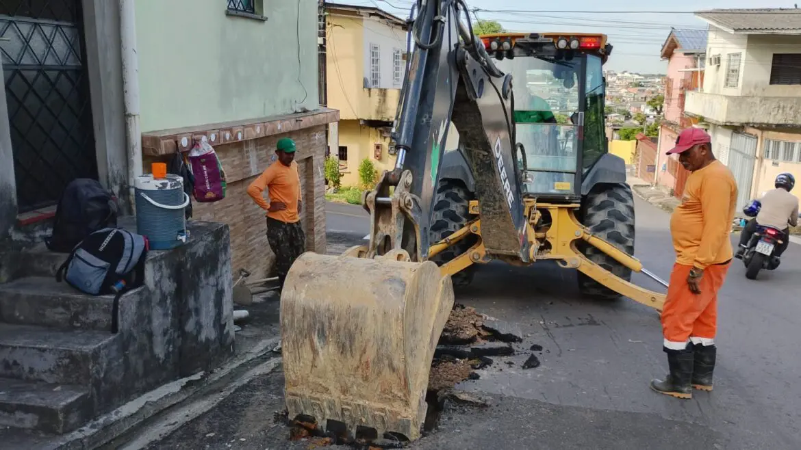 Prefeitura de Manaus intensifica recuperação de galeria subterrânea no bairro Alvorada
