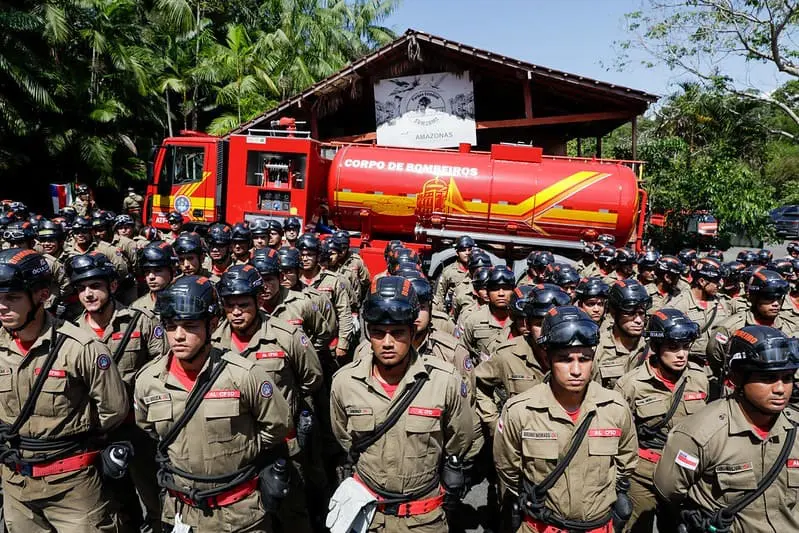 Simulado de atendimento a ocorrência de incêndio florestal reúne mais de 250 militares do Corpo de Bombeiros do Amazonas