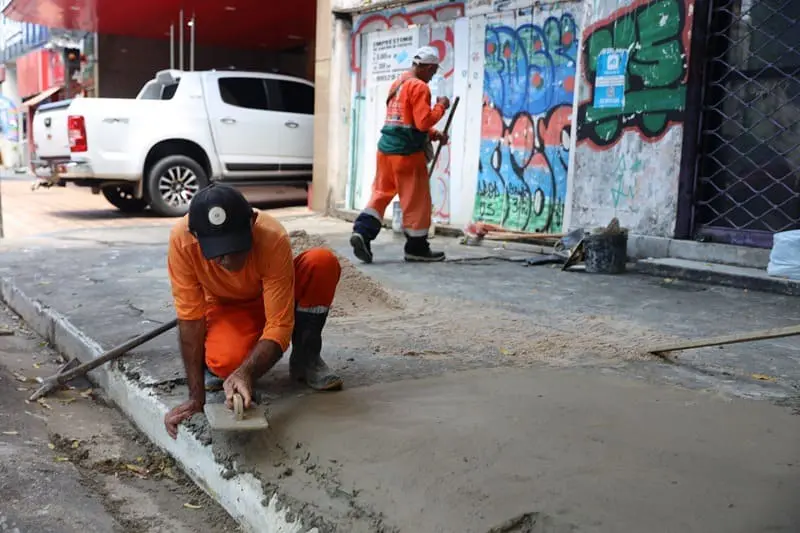 Praça dos Remédios no Centro de Manaus recebe obras de revitalização 