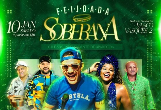 Mocidade Independente de Aparecida realiza Feijoada Soberana 2026 com grandes atrações nacionais