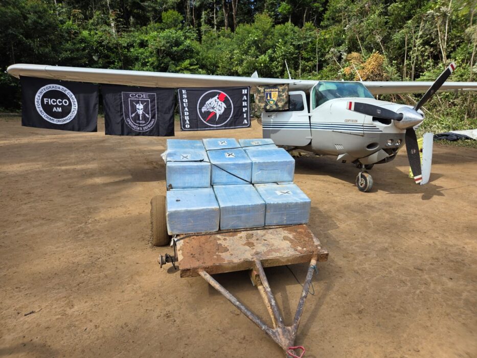 Polícia apreende meia tonelada de cocaína em área de mata no município de Maués