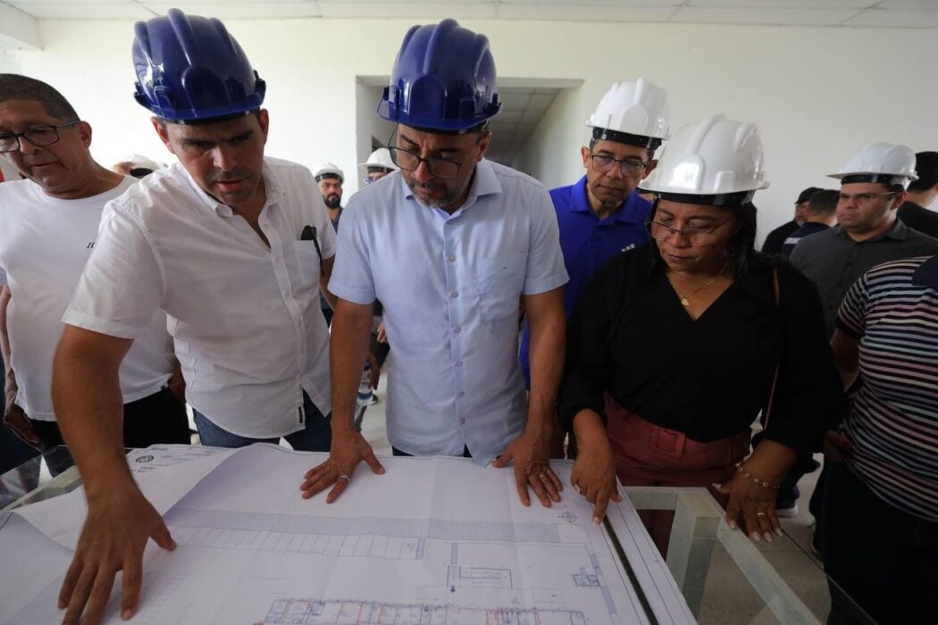 Governador Wilson Lima visita obras do Hospital Municipal Antônio Maia Barbosa, no Careiro da Várzea