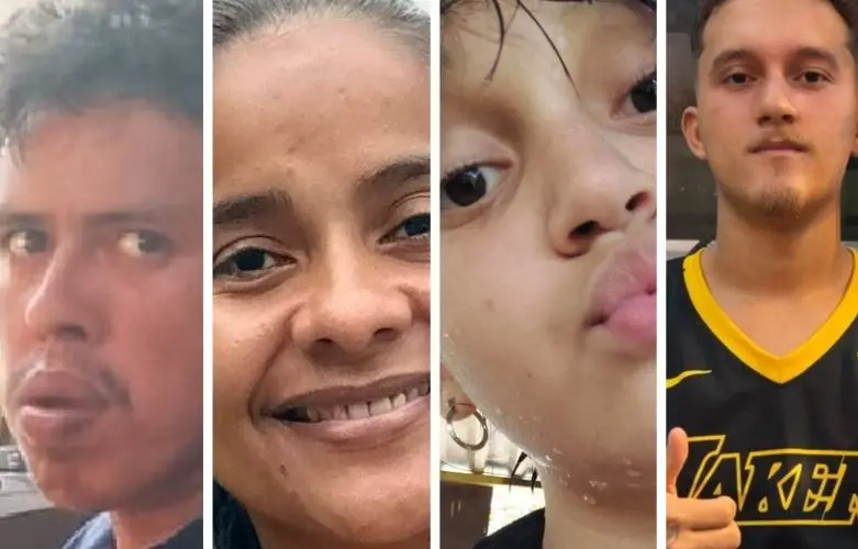 Polícia Civil divulga imagens de quantro pessoas desaparecidas em Manaus