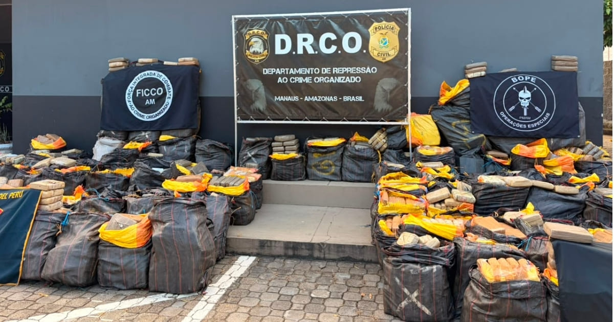 Em menos de 24h, cinco toneladas de drogas foram apreendidas e Manaus