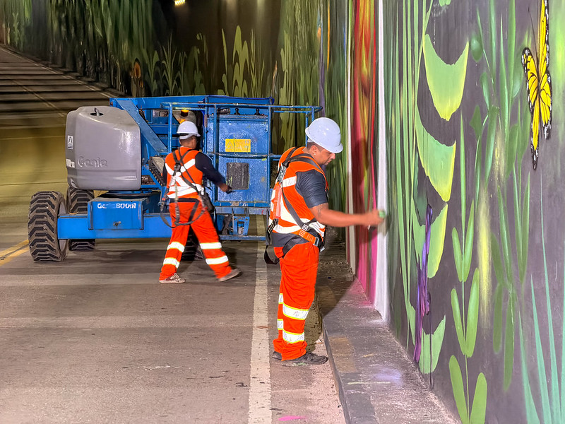 Prefeitura de Manaus avança na modernização da passagem inferior entre as avenidas Constantino Nery e Theomário Pinto