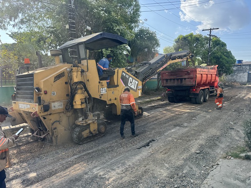 Manaus avança com recapeamento de 141 ruas e novas obras no núcleo 1 da Cidade Nova