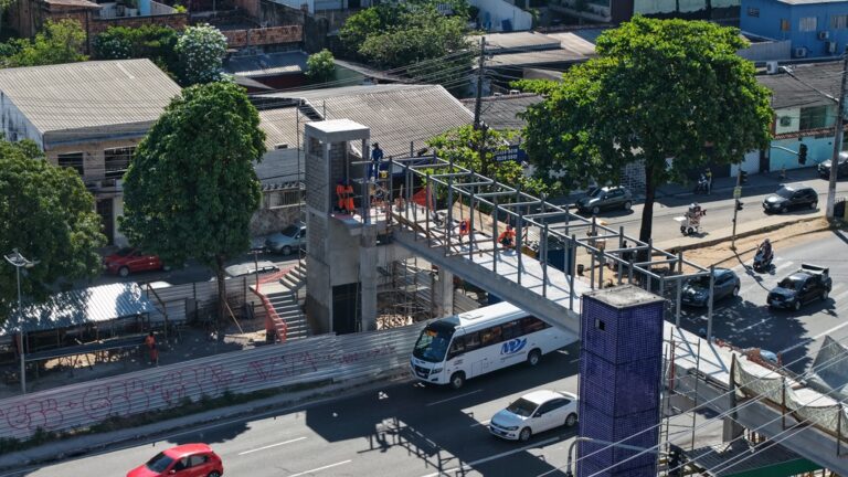 Obras da passarela Santos Dumont já estão com 65% concluídas