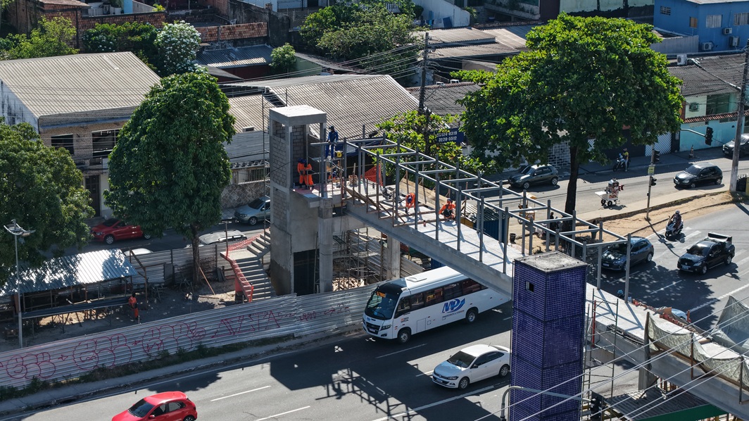 Obras da passarela Santos Dumont já estão com 65% concluídas