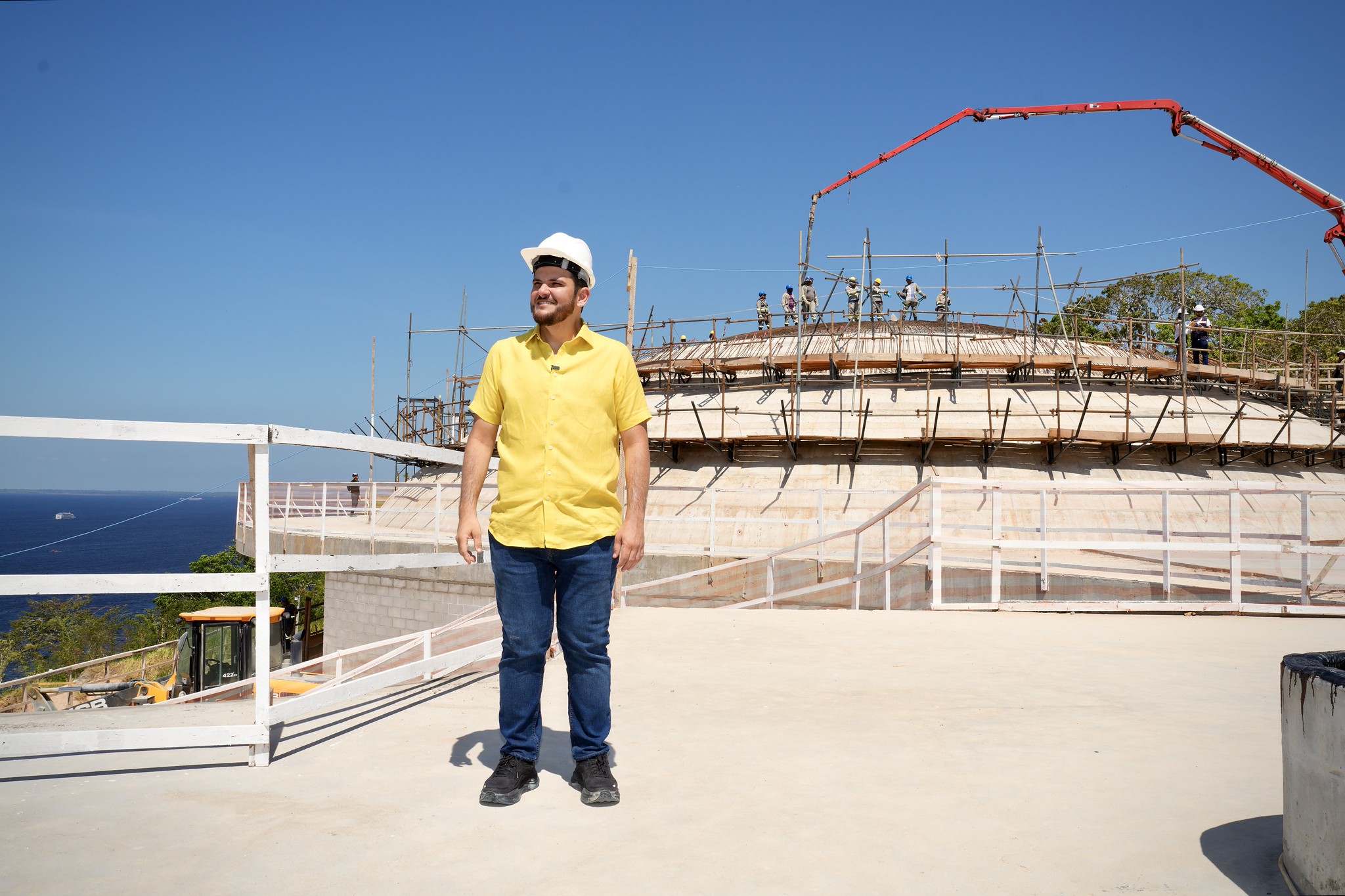 Prefeito Renato Junior vistoria avanço das obras do parque Encontro das Águas Rosa Almeida