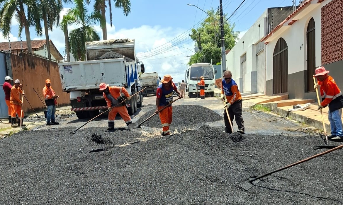 Seminf conclui recuperação asfáltica da alameda Espanha, na zona Centro-Sul de Manaus