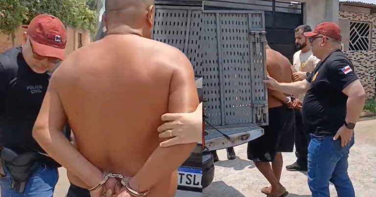 Três homens são presos suspeitos de arremessar gato em quintal com cães no Amazonas