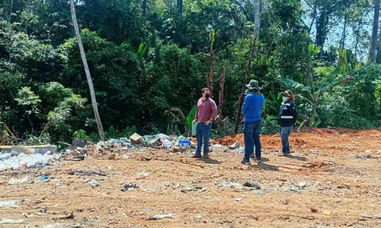 Em Amaturá, MPAM aponta irregularidades durante inspeção no lixão municipal
