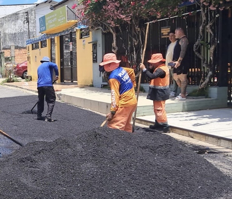 Mais uma via da Cidade Nova é recuperada por equipes da Prefeitura de Manaus