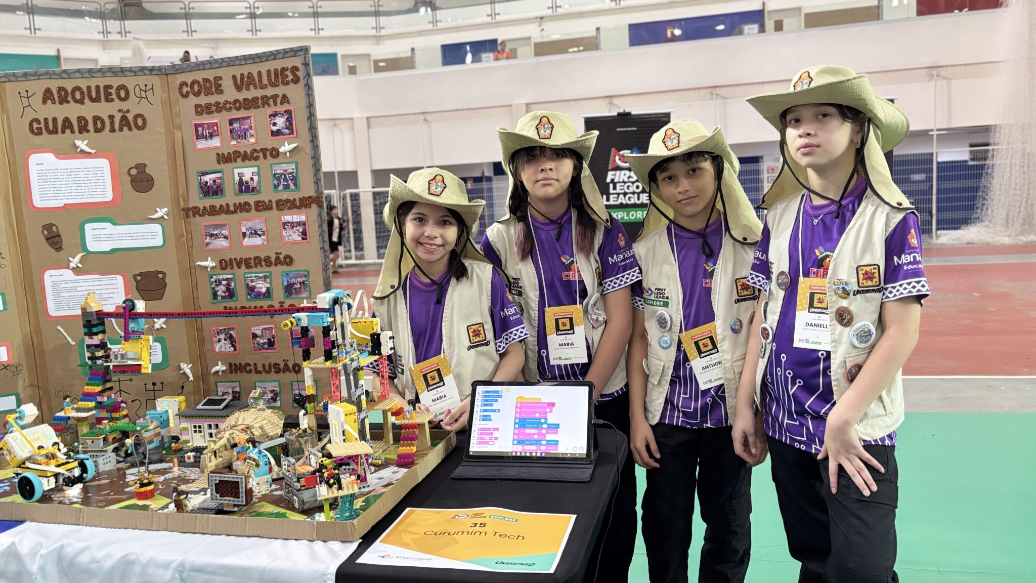 Equipe da rede municipal de Manaus vence prêmio de inovação na First Lego League 2026.