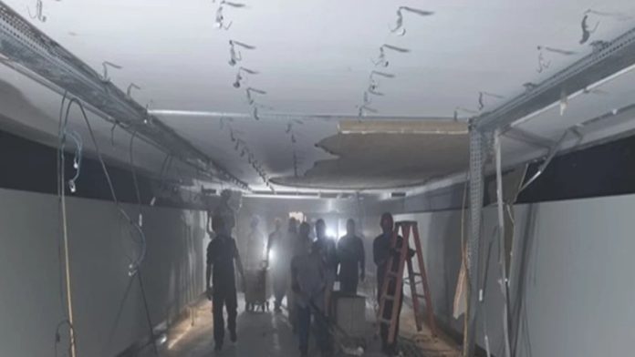 Parte do teto de túnel da Câmara desabou nesta quarta-feira