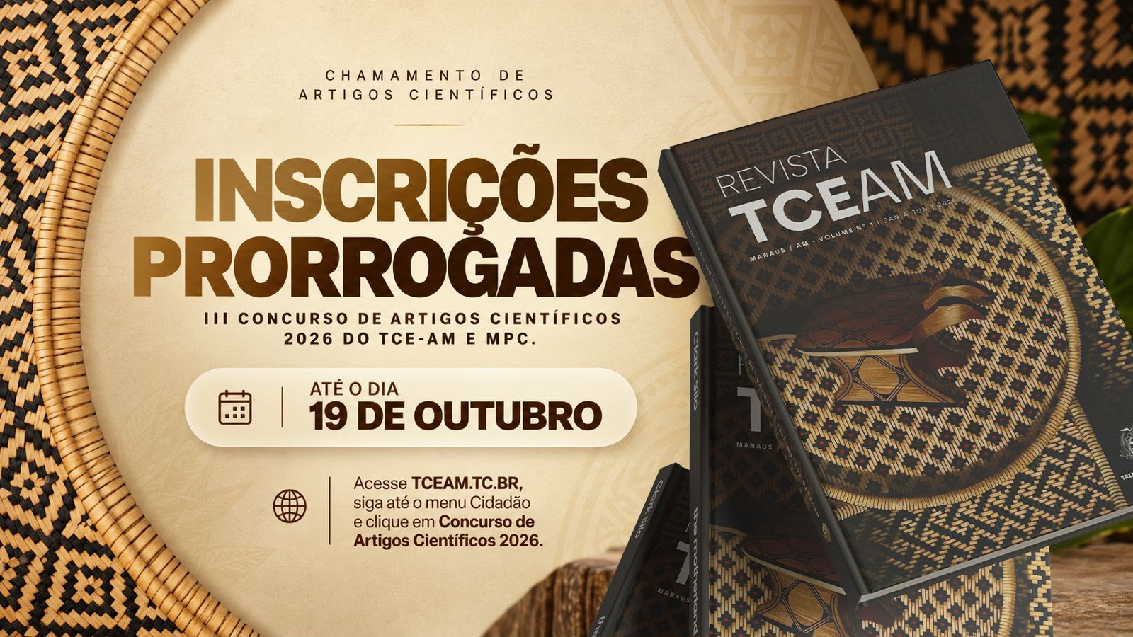 Concurso de artigos científicos do TCE-AM já recebeu 70 trabalhos de pesquisadores